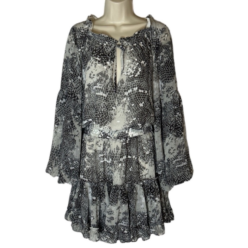 Buddy Love gray and black snakeskin pattern dress size M